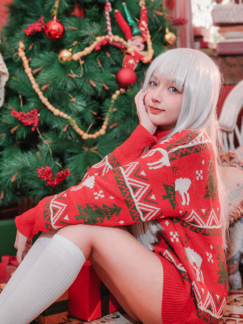 Suéter navideño de tejido de punto